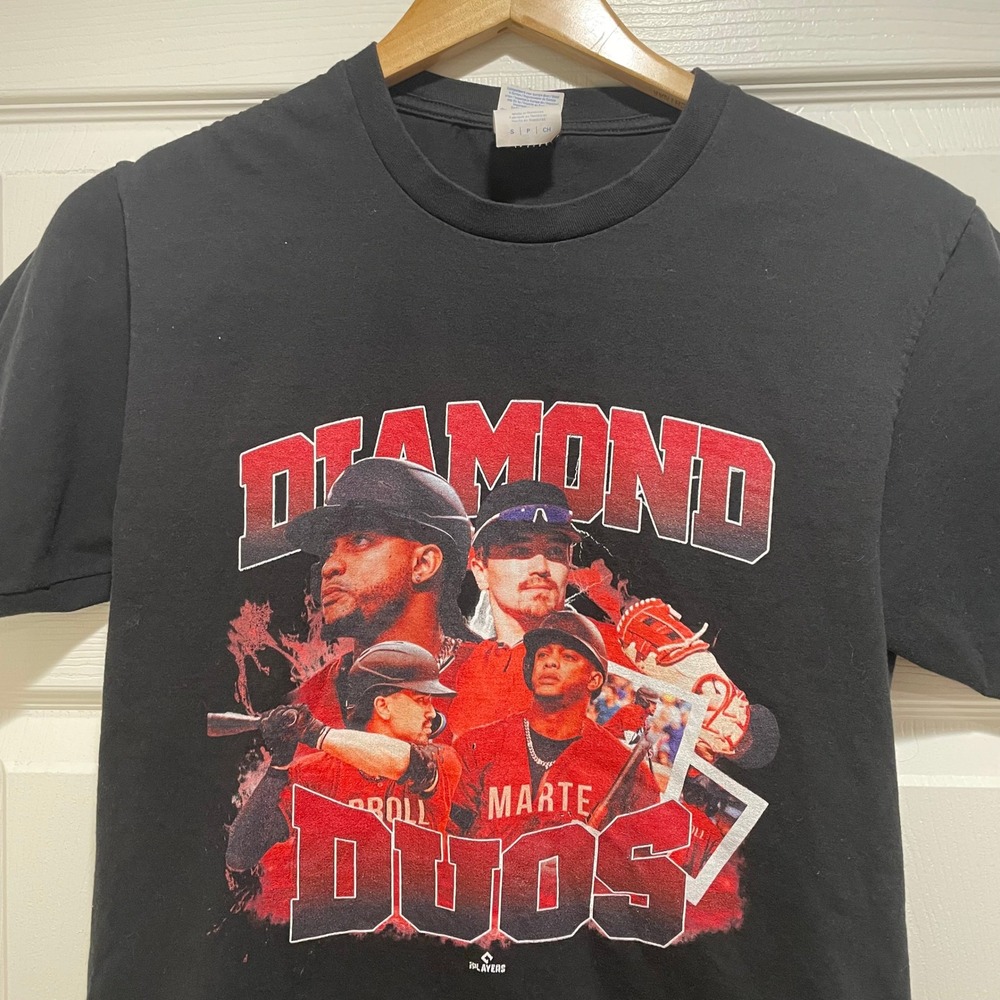 MLB Players Mens Arizona Diamondbacks Diamond Duos T-Shirt Small Black Cotton